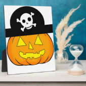 Plaque Photo citrouille pirate (Côté)
