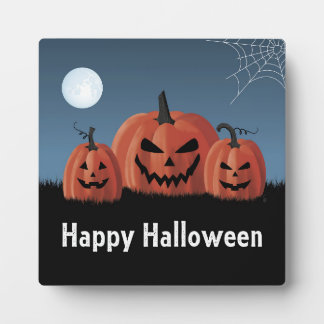 Plaque Photo Citrouilles Halloween