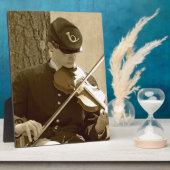 Plaque Photo Civil War Fiddle Player (Côté)