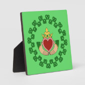 Plaque Photo Claddagh et Green Knotwork (Recto)