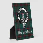 Plaque Photo Clan Davidson Crest Badge et Tartan Tabletop (Côté)