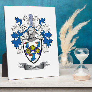 Plaque Photo Clark coat of Arms