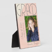 Plaque Photo Classe Abstraite de 2025 Keepsaké Graduate Photo (Côté)