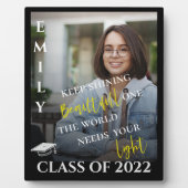 Plaque Photo Classe De 2024 Conserver Une Citation brillante Di (Devant)