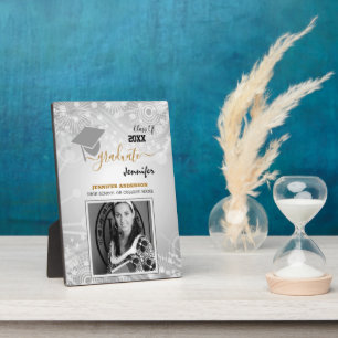 Plaque Photo Classe élégante de 20XX, Photo, Topper Graduation