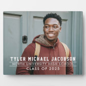 Plaque Photo Classe moderne de 2025 Graduation personnalisée (Devant)