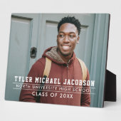 Plaque Photo Classe moderne de 2025 Graduation personnalisée (Côté)