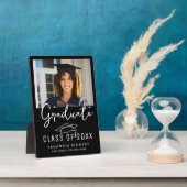 Plaque Photo Classe moderne de noir et blanc de 2025 Casquette  (Côté)