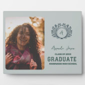 Plaque Photo Classe Monogramme de 2025 Faire-part photo de 2e a (Devant)