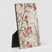 Plaque Photo Classic Christmas Berries and Snowflakes (Côté)