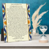Plaque Photo Classic Desiderata with Flourish (Côté)