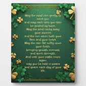 Plaque Photo Classic Shamrock Celtic Irish Blessing Good Luck (Devant)