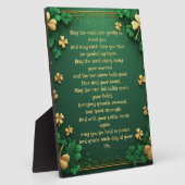 Plaque Photo Classic Shamrock Celtic Irish Blessing Good Luck (Côté)
