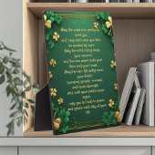 Plaque Photo Classic Shamrock Celtic Irish Blessing Good Luck