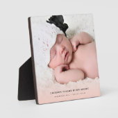 Plaque Photo Classic Simple rose Gradient Nouveau bébé Photo (Recto)
