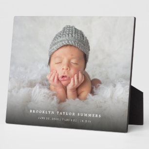 Plaque Photo Classique Simple Noir Dégradé Moderne Photo Famill