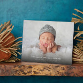 Plaque Photo Classique Simple Noir Dégradé Moderne Photo Famill (Côté)