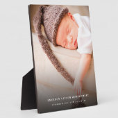 Plaque Photo Classique Simple Noir Dégradé Moderne Photo Famill (Côté)