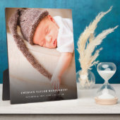 Plaque Photo Classique Simple Noir Dégradé Moderne Photo Famill (Côté)