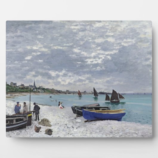 Plaque Photo Claude Monet | La Plage à Sainte-Adresse (Devant)