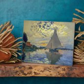Plaque Photo Claude Monet - Voilier au Petit-Gennevilliers (Côté)