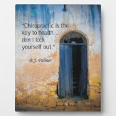 Plaque Photo Clé chiropratique de l'Easel santé (Devant)