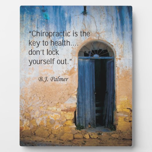 Plaque Photo Clé chiropratique de l'Easel santé (Devant)