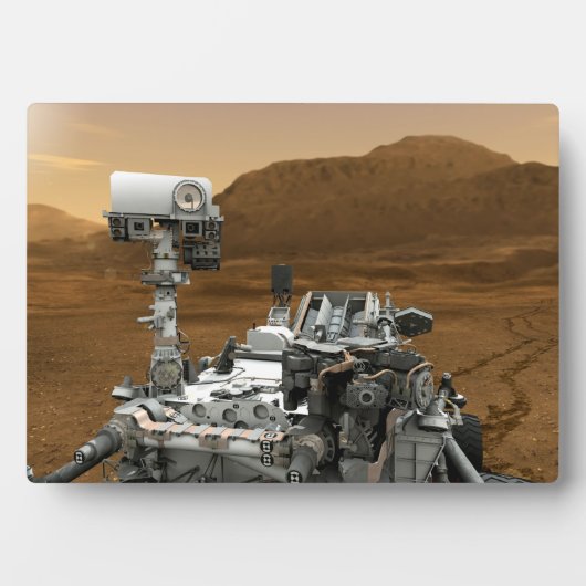Plaque Photo Close-up of Mars Curiosity Rover (Devant)