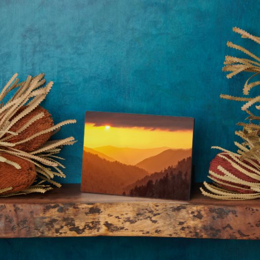 Plaque Photo Clouds Fills Valley, Tennessee (Côté)