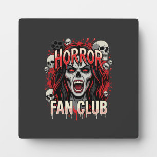 Plaque Photo Club de fans de l'horreur d'Halloween crâne de vam