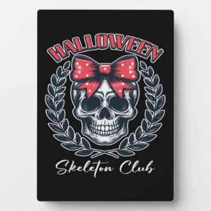 Plaque Photo Club de squelettes d'Halloween