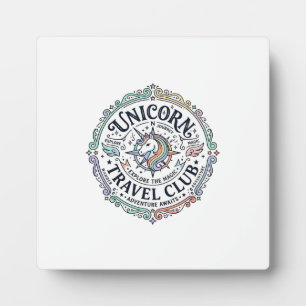 Plaque Photo Club de voyage licorne Création originale Zazzle_1