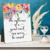 Plaque Photo Coach merci cadeau Coach appréciation Cadeau (Côté)