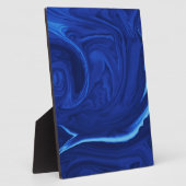 Plaque Photo Cobalt bleu arrière - plan texturé artisanal (Côté)