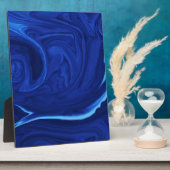 Plaque Photo Cobalt bleu arrière - plan texturé artisanal (Côté)