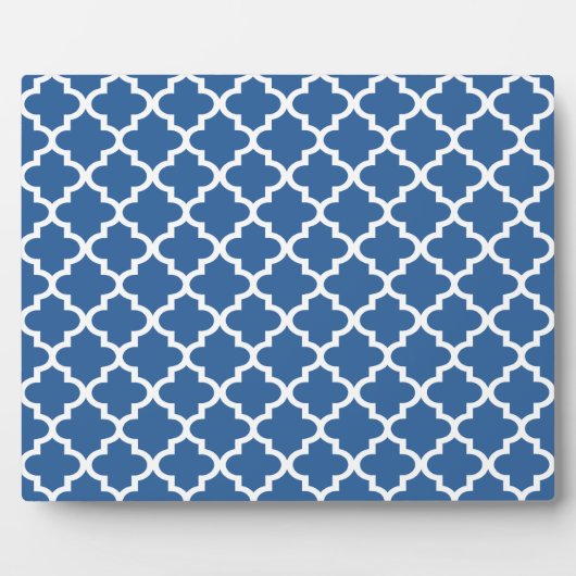 Plaque Photo Cobalt Bleu clair Trellis Marocain (Devant)