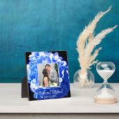 Plaque Photo Cobalt bleu floral élégant bleu hydrangées (Insitu)