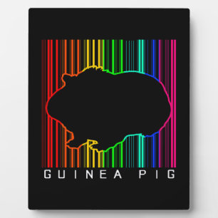 Plaque Photo Cochon de Guinée coloré Mignonne Guinée Lover
