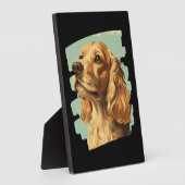 Plaque Photo Cocker Spaniel (Côté)