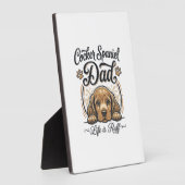 Plaque Photo Cocker Spaniel Dad Life Is Ruff Vintage Dog Shirt_ (Côté)