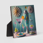 Plaque Photo Cocktail atomique futuriste du milieu du siècle (Recto)