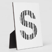 Plaque Photo Code-barres de la lettre S Premier motif de code-b (Côté)
