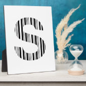 Plaque Photo Code-barres de la lettre S Premier motif de code-b (Côté)