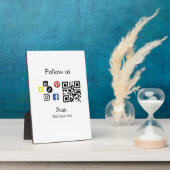 Plaque Photo Code-barres du site Web d'entreprise simple (Côté)