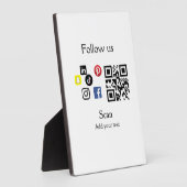 Plaque Photo Code-barres du site Web d'entreprise simple (Côté)