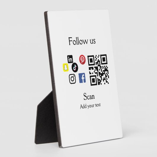 Plaque Photo Code-barres du site Web d'entreprise simple (Côté)