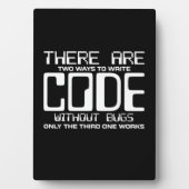 Plaque Photo Code Écriture Programmer sans bogues (Devant)