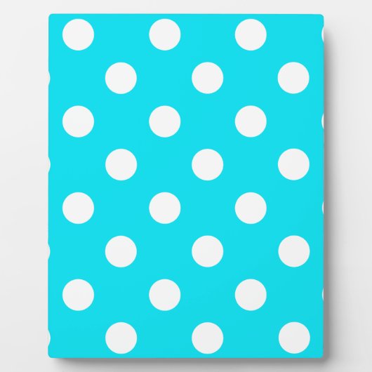 Plaque Photo Code hexadécimal cyan pois 00E3F4 (Devant)