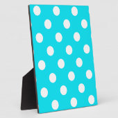 Plaque Photo Code hexadécimal cyan pois 00E3F4 (Côté)