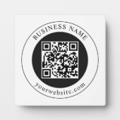 Plaque Photo Code QR avec nom d'entreprise modifiable (Devant)